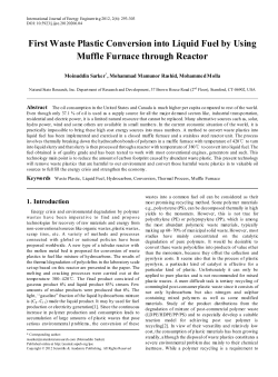 First Waste Plastic Conversion into Liquid Fuel by Using Muffle
