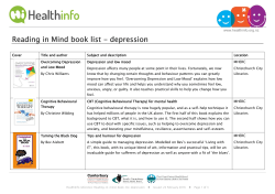 Reading in Mind book list - depression