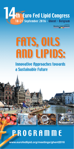 FATS, OILS AND LIPIDS: