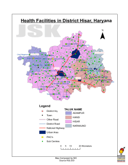 Health Facilities in District Hisar, Haryana