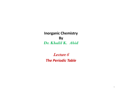 Inorganic Chemistry By Dr. Khalil K. Abid