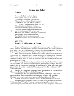 Romeo and Juliet - Carroll Consolidated Schools