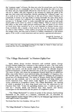 "The Village Blacksmith" in Nineteen Eighty-Four