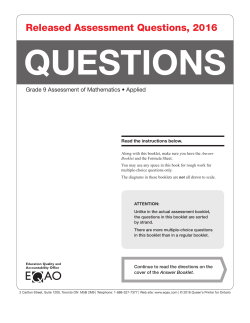 Question Booklet