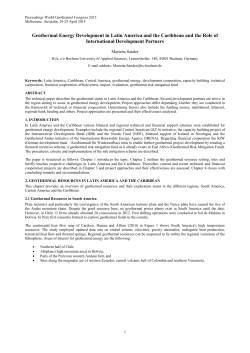 Geothermal Energy Development in Latin America and the