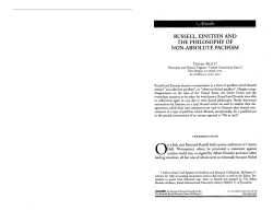 Russell, Einstein and the Philosophy of Non