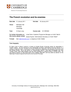 The French revolution and its enemies