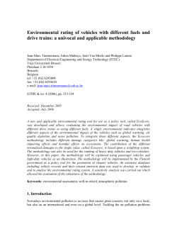 Environmental rating of vehicles with different fuels and drive trains