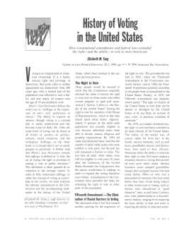 Historyof Voting in the United States