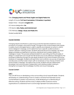 Title: Changing Hearts and Minds: English and Digital Media Arts