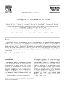 A sociogram for the cranes of the world