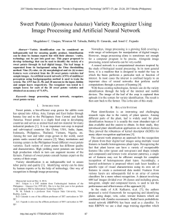 Sweet Potato (Ipomoea batatas) Variety Recognizer Using