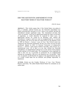 Did the Sixteenth Amendment Ever Matter?