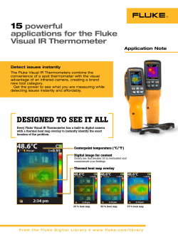 15 powerful applications for the Fluke Visual IR Thermometer