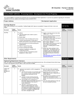 Farmers market checklist