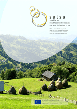 SALSA - Small farms, small food businesses and sustainable food