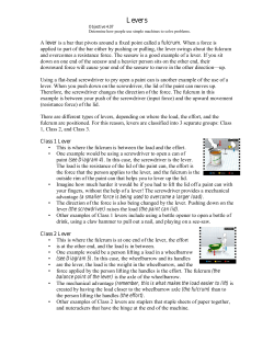 Levers - SharpSchool