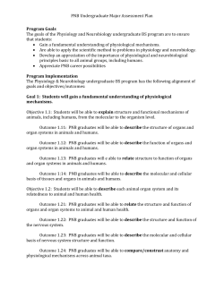 PNB Undergraduate Major Assessment Plan Program Goals The