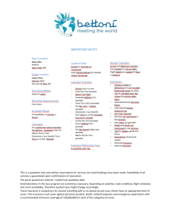 discover the program - Bettoni | Meeting the world