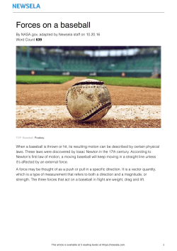 SA: Forces on a Baseball
