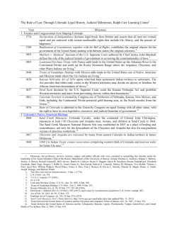 The Rule of Law Through Colorado Legal History, Judicial