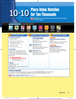 Place-Value Notation for Ten-Thousands