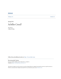 Achilles Creed? - DigitalCommons@COD
