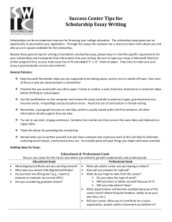 Scholarship Essay Writing Tips