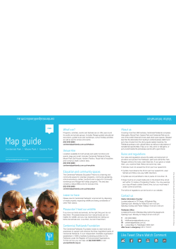 Map guide - Centennial Parklands