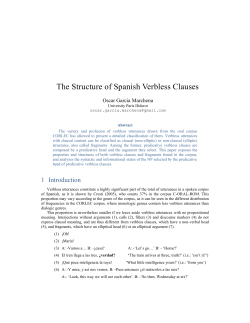The Structure of Spanish Verbless Clauses