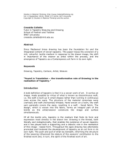 Cresside Collette Tutor in Tapestry Weaving and Drawing School of