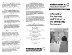 FAQs - Mount Sinai Hospital