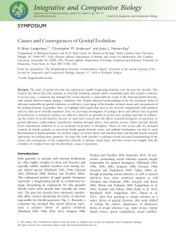 Causes and Consequences of Genital Evolution