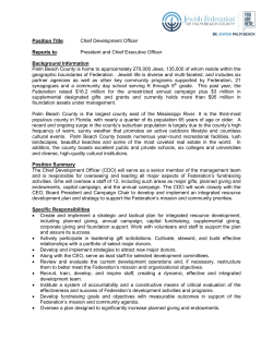 Position Title - The Jewish Federation of Palm Beach County