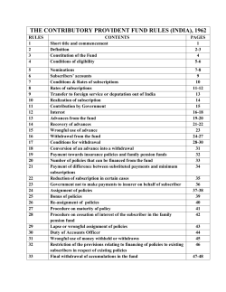 THE CONTRIBUTORY PROVIDENT FUND RULES (INDIA), 1962