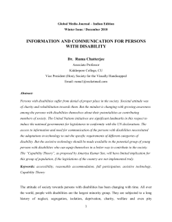 information and communication for persons with disability