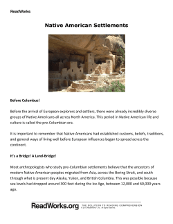 ReadingWorks: Pre-Columbian Native American Settlements 5.10