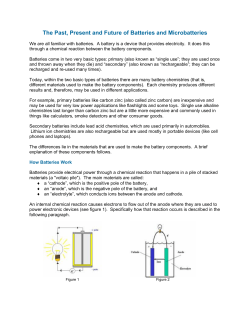 The Past, Present and Future of Batteries and