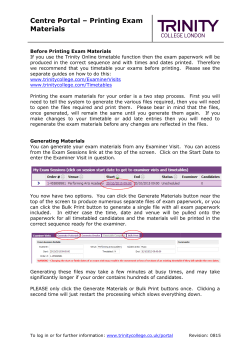 Material Printing - Trinity College London