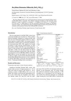 Beryllium Diammine Difluoride [BeF (NH ) ]