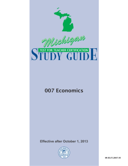 007 Economics - Michigan Test for Teacher Certification