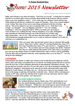 2015 Newsletter