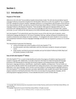 LAS Links Espa&ntilde;ol Overview