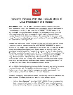 Horizon&reg; Partners With The Peanuts Movie to Drive Imagination