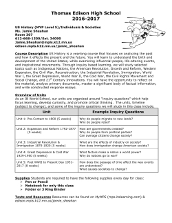 Thomas Edison High School 2016-2017