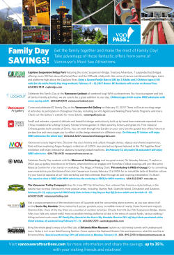 See Vancouver Family Day Monday deals