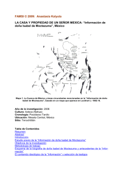 Informaci&oacute;n de do&ntilde;a Isabel de Moctezuma