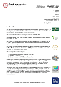 Primary Visits Cover Letter 2016