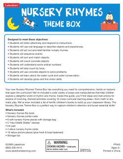 Nursery Rhymes - Lakeshore Learning