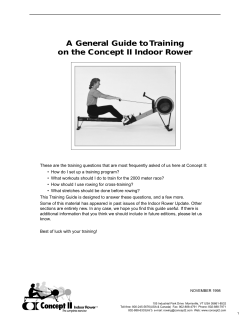 Concept II Training Guide